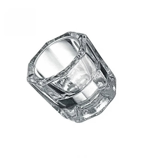 Glass cup for diluting henna, paint, monomer / transparent