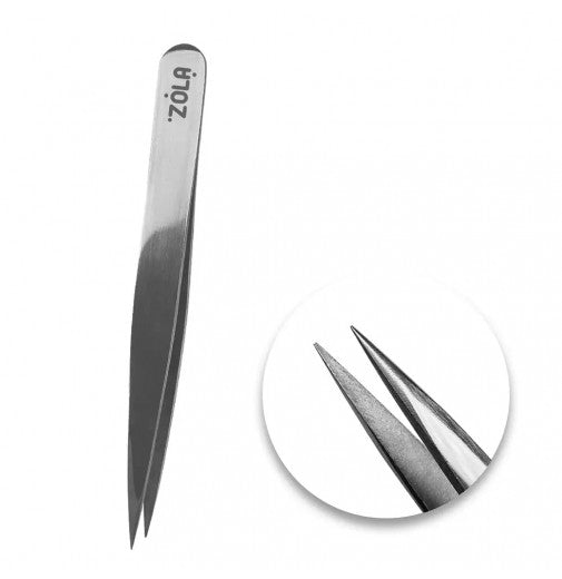 Eyebrow tweezers professional point ZOLA/SILVER