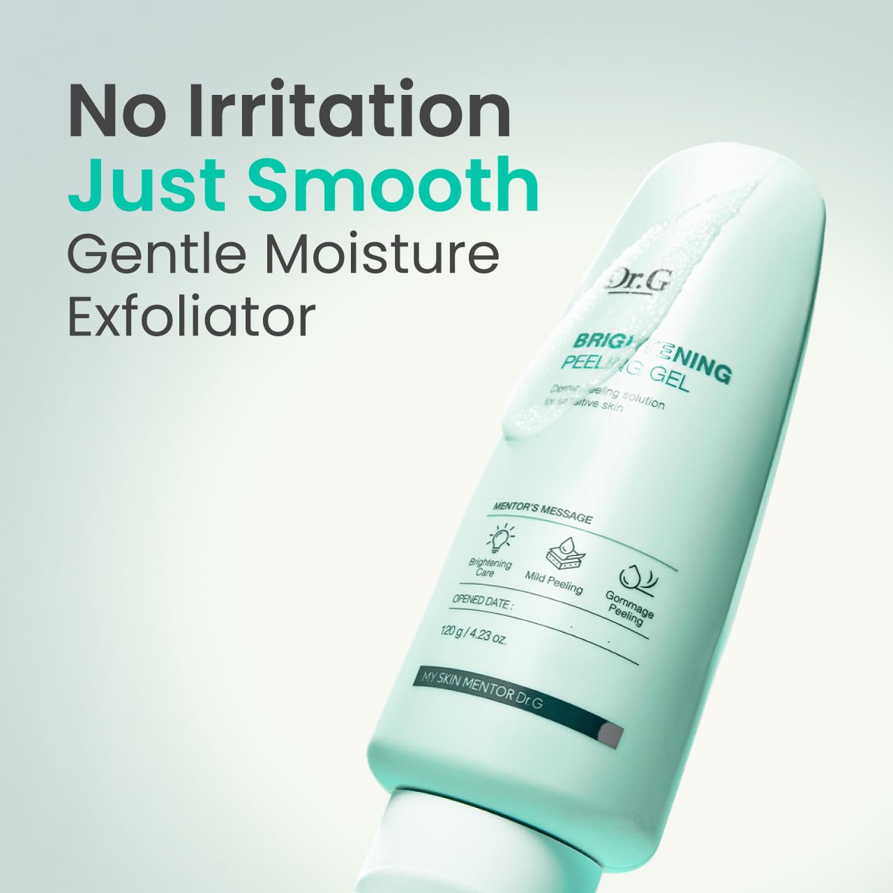 Dr. G Brightening Peeling Gel - Korean Skincare for Glowy Skin - Aqua Gommage Facial Exfoliator - Hyaluronic Acid, Ceramides, Vitamin C - Smooth Skin Texture, Low Irritation - Bulk Items - 4.23 fl oz