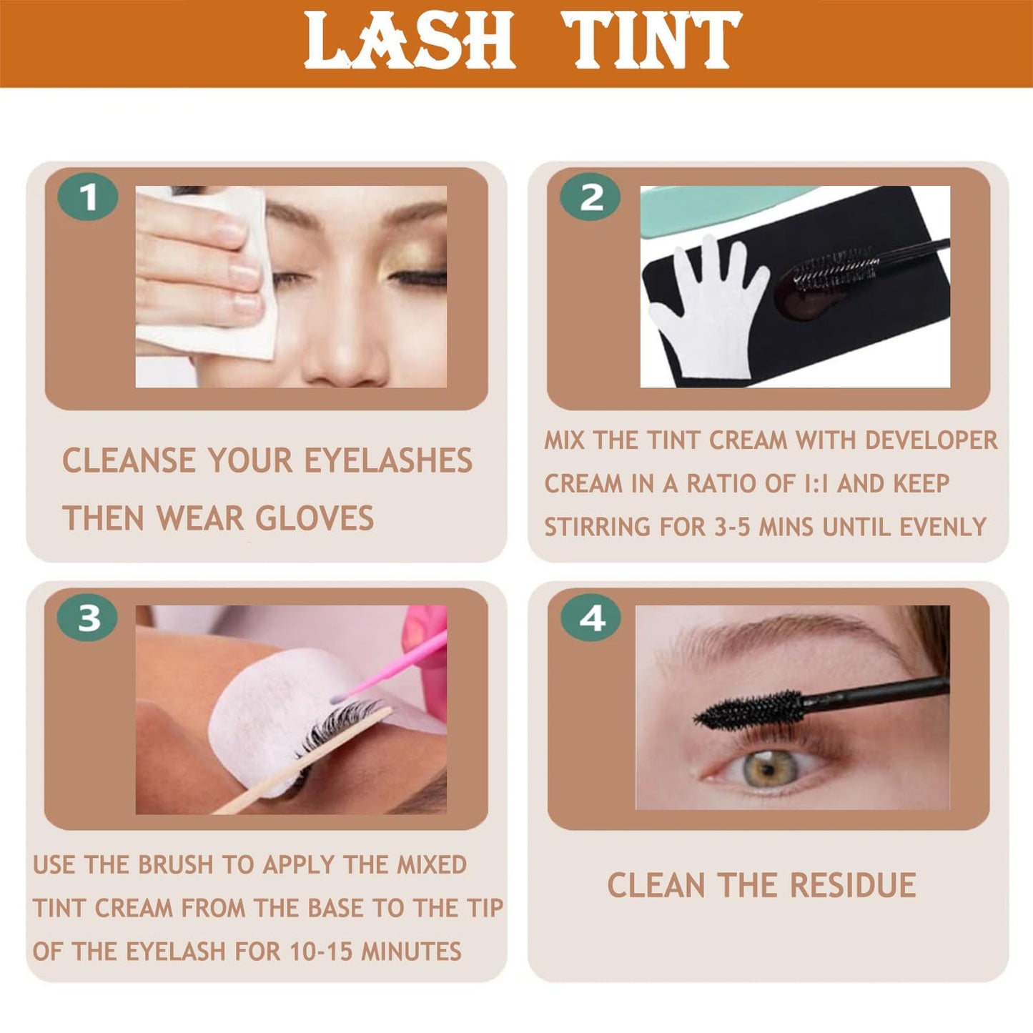 Brown Lash and Brow Color Kit Professional Results with Natural Effects Easy to Use for Salon & Home Use Safe and Effective