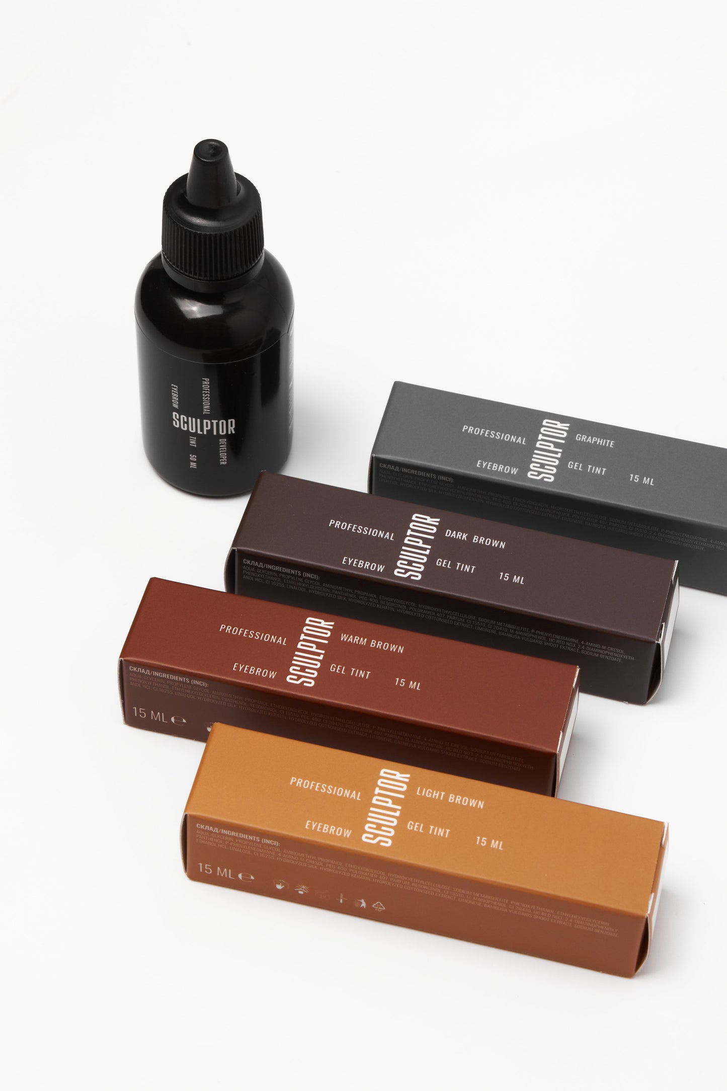 Гель-фарба для фарбування брів Sculptor Lash / Eyebrow Gel Tint / 15 мл