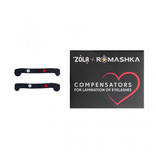 Компенсатори для ламінування вій ZOLA x Romashka / Компенсатори / чорні, 1 пара