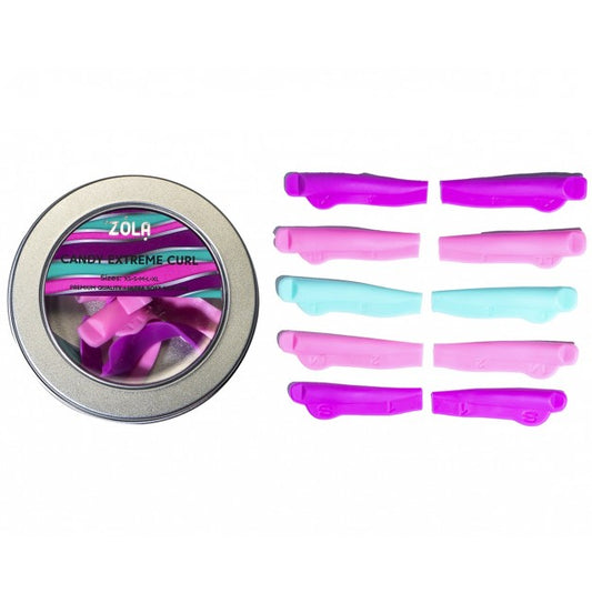 Set of eyelash lamination rollers ZOLA / Candy Extreme Curl (S, M, L, XL, LL)