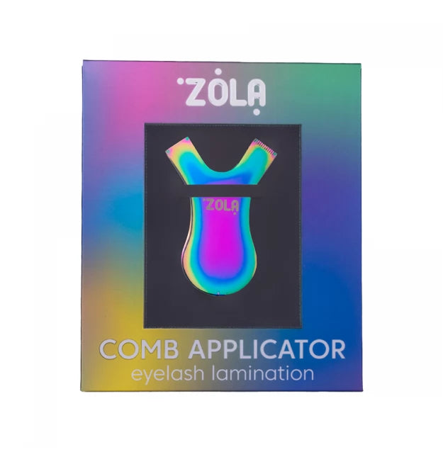Металевий гребінець-аплікатор ZOLA - COMB Applicator - райдужний