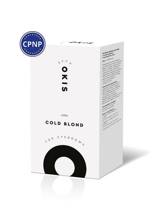 Cream-dye for eyebrows with henna extract TUBA + oxidizing 3% 20ml OKIS Brow / COLD BLOND, 15 ml