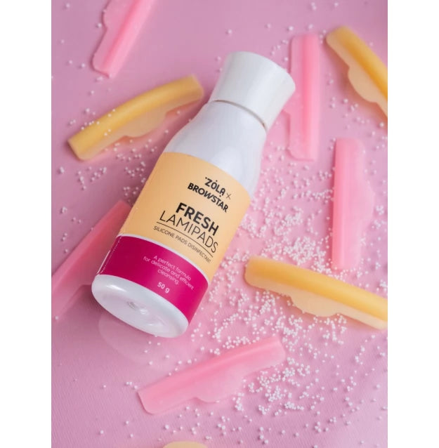 Дезінфікуючий засіб для силіконових валиків ZOLA x Browstar Fresh Lamipads, 50 г