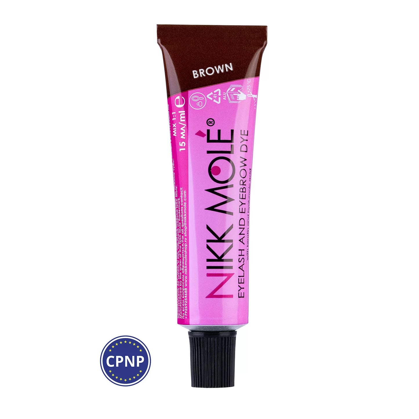 Professional dye NIKK MOLE for coloring eyebrows and eyelashes