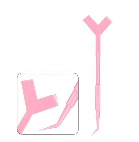 Tool for laminating eyelashes plastic/light pink, 1 pc.