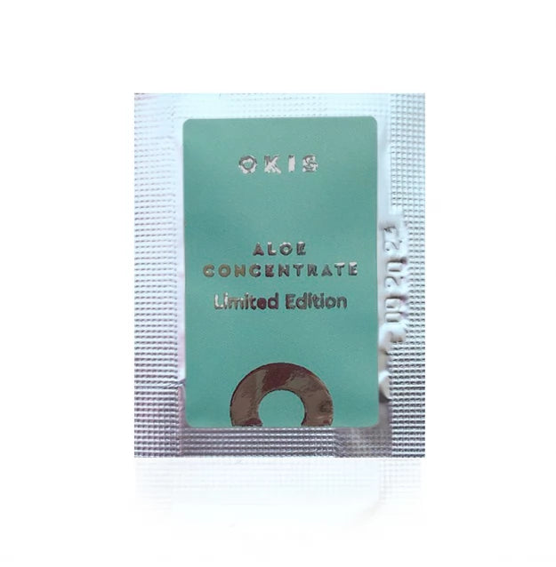 Aloe concentrate for deep hydration of eyebrows and eyelashes Okis Brow - (with glitter) MINT sachet, 3 ml