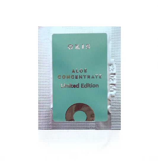 Aloe concentrate for deep hydration of eyebrows and eyelashes Okis Brow - (with glitter) MINT sachet, 3 ml