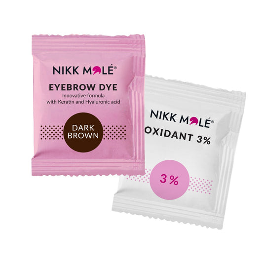 Paint for eyebrows and eyelashes Nikk Mole / Sachet + oxidizer, 5 ml
