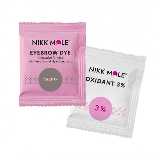 Paint for eyebrows and eyelashes Nikk Mole / Sachet + oxidizer, 5 ml