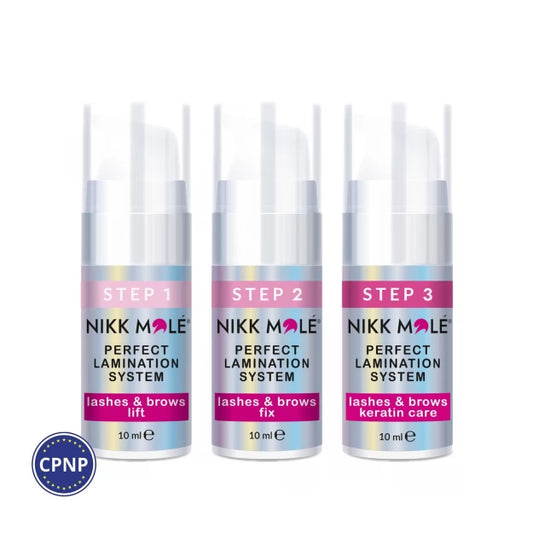 Eyebrow and eyelash lamination set Nikk Mole Perfect lamination / 3 x 10 ml