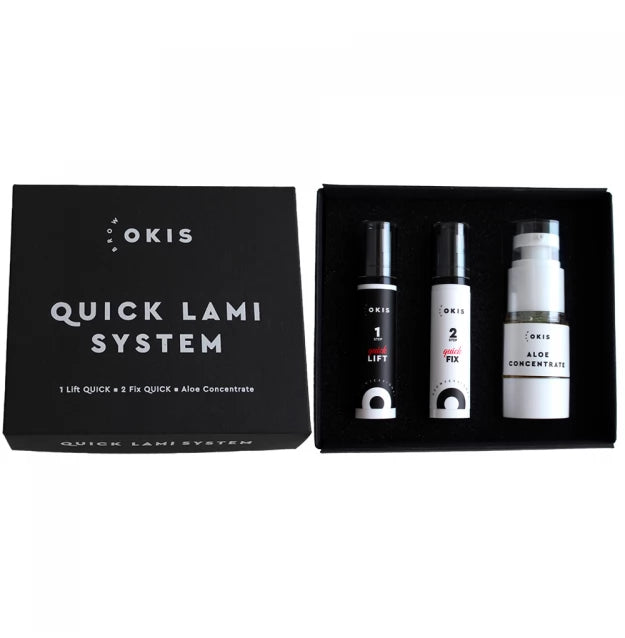 Set for lamination of roves and eyelashes OKIS / QUICK LAMI SYSTEM (lami + aloe concentrate)