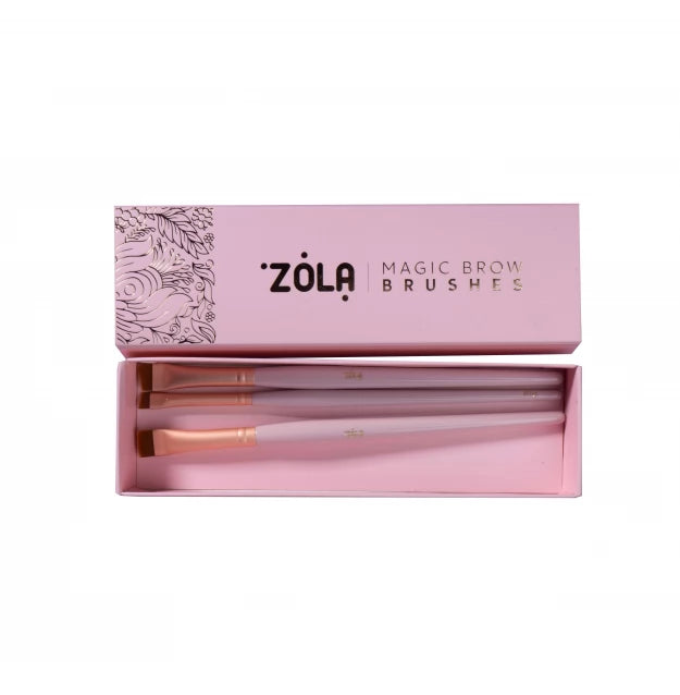 Eyebrow brush set ZOLA MAGIC BROW BRUSHES / light pink SALE! DAMAGED PACKAGING!