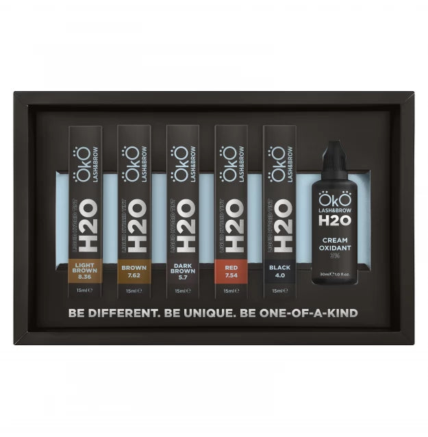 Set of paint for eyebrows and eyelashes OKO / Liquid Hybrid Tint H20