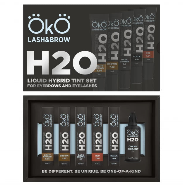 Set of paint for eyebrows and eyelashes OKO / Liquid Hybrid Tint H20