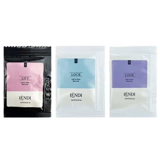 Set for eyelash and eyebrow lamination Lendi Lash Brow New Look / IN A SACHET, 3x3ml