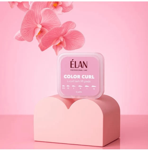 ELAN Color Curl L-Curl Eyelash Lamination Pads, 6 Pairs