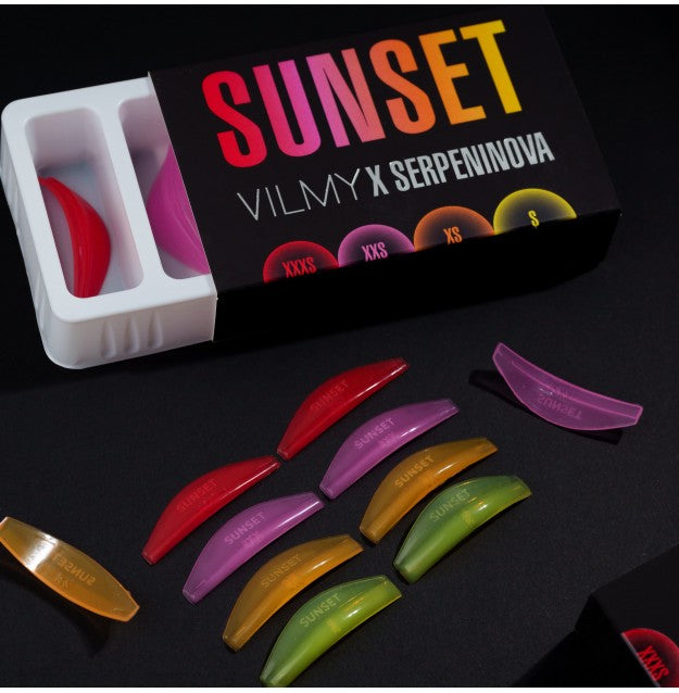 Set of eyelash lamination rollers VILMY x SERPENINOVA - SUNSET - 4 pairs (XXXS, XXS, XS, S)