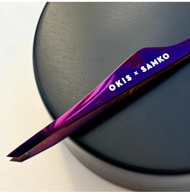 Eyebrow tweezers classic beveled Okis x Samko / Easy Tweezy