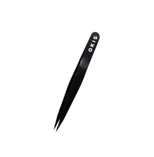Eyebrow tweezers sharp point for thinning Okis Brow / black