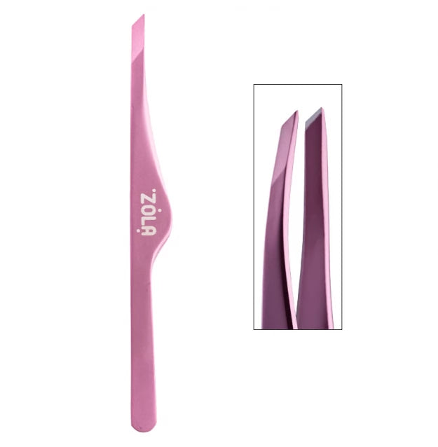 Eyebrow tweezers professional slanted ZOLA Color Series