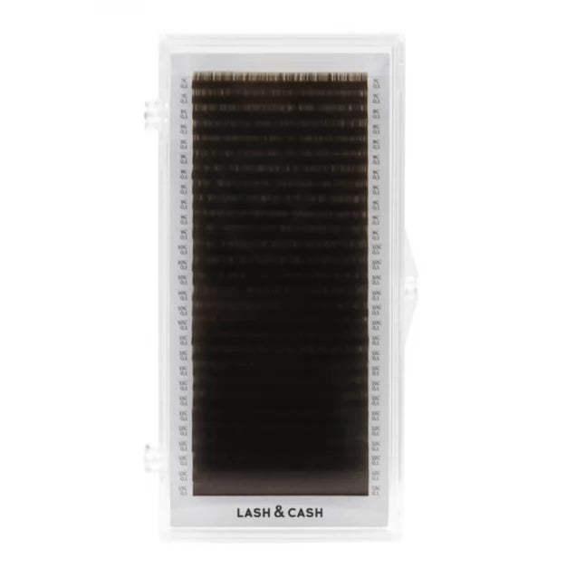 Sculptor Lash Cash Eyelash Extensions, mix L, 0.07 (7-13 mm) / dark chocolate