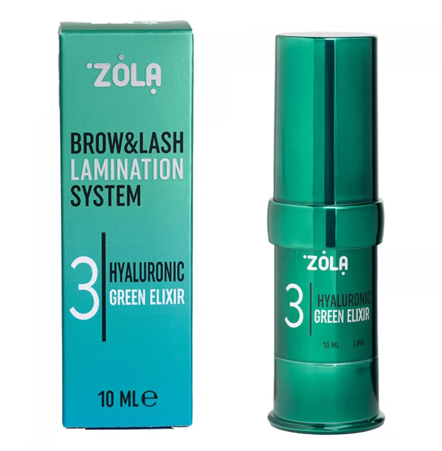 Lamination composition ZOLA - Color Lab - 03 Hyaluronic Green Elixir - green jar, 10 ml