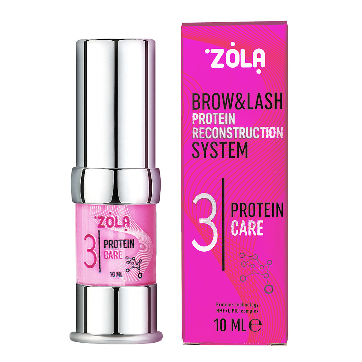 Lamination kit ZOLA Brow Lash Protein Reconstruction System / in pink jars