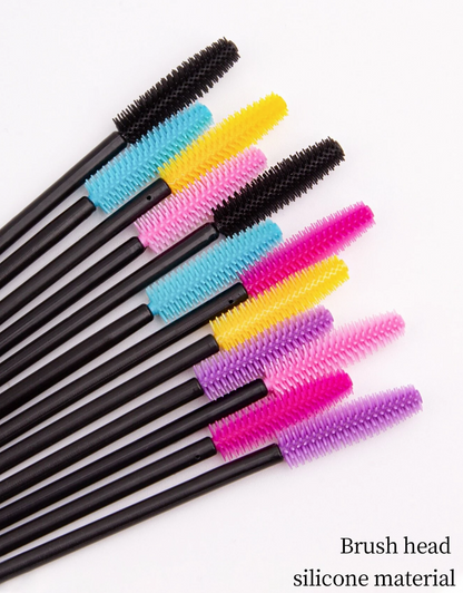 Silicone Eyelash Brushes, 50pcs