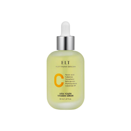 ELT Vita Youth Vitamin C Face Serum 1.69fl.oz.(50ml) | Skin Brightening | Ferulic Acid | Beta-Glucan| Anti-Aging | Dark Spot Remover | Korean Skincare (Pack of 1)