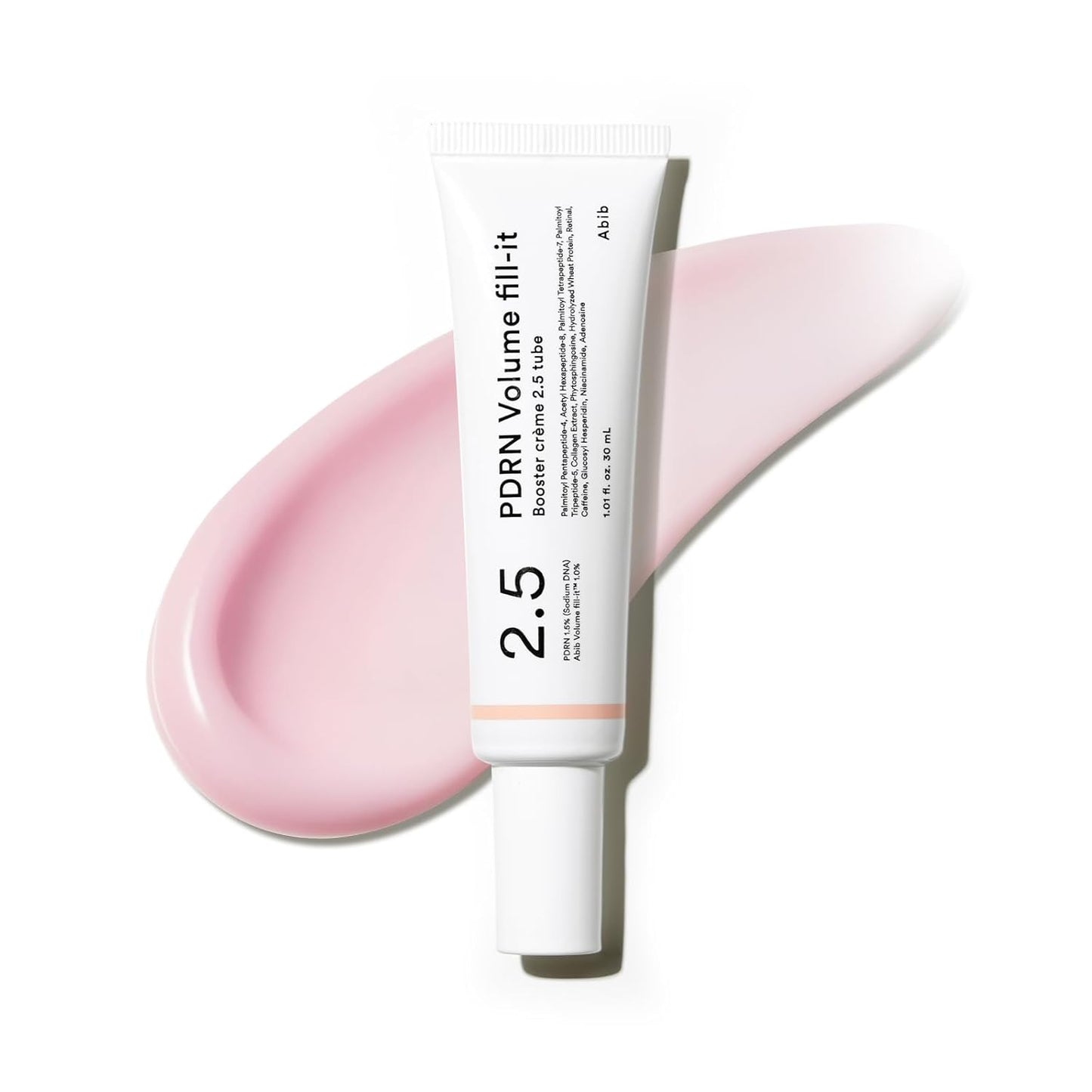 Abib PDRN Volume fill-it Booster Cream 2.5 tube | Facial Volume Plumping with PDRN 15,000ppm Peptides Retinal