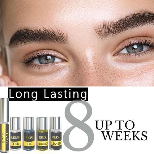 RKISSBEAUTY Набір для ламінування брів для використання вдома чи в салоні Миттєве ламінування для більш об'ємних брів, піднімає брови, робить їх густішими, простий у використанні