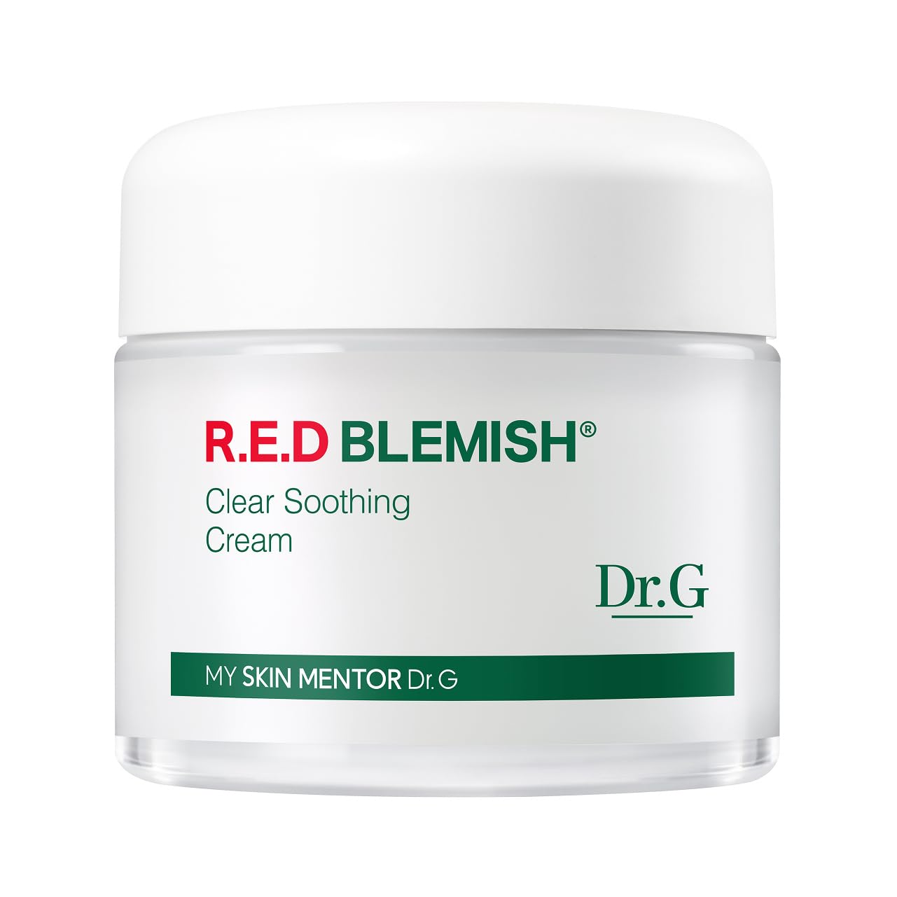 Заспокійливий крем Dr. G RED Blemish Clear - Заспокійливий корейський зволожувальний крем від почервоніння - Заспокоює акне та подразнення - З центеллою азіатською - Тривале зволоження - 2.36 рідких унцій 
