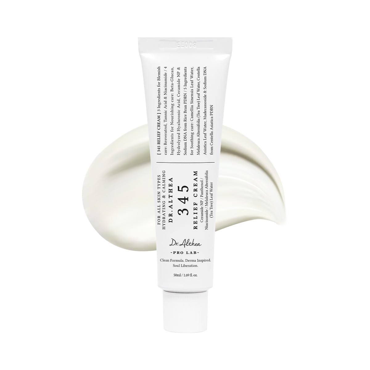 Dr.Althea 345 Relief Cream | PDRN & Hyaluronic Acid for Hydration, Blemish Care | Post-Acne Face Moisturizer with Centella & Niacinamide