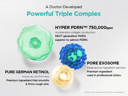 Відновлююча сироватка ReDRN Exosome AmpouleㅣBiome PDRN 750,000 ppm + Ретинол + ЕкзосомиㅣСироватка для обличчя для звуження пор та зміцнення шкіриㅣКорейський догляд за шкірою (15 мл X 2 шт)