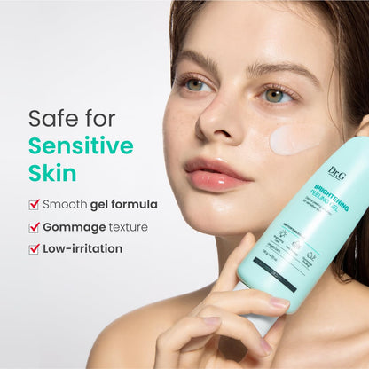 Dr. G Brightening Peeling Gel - Korean Skincare for Glowy Skin - Aqua Gommage Facial Exfoliator - Hyaluronic Acid, Ceramides, Vitamin C - Smooth Skin Texture, Low Irritation - Bulk Items - 4.23 fl oz