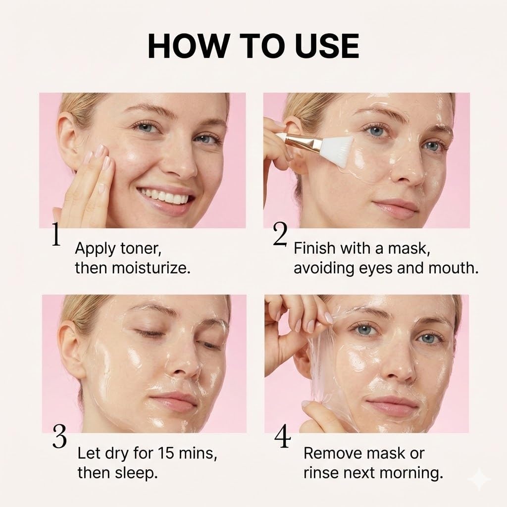 ELT Collagen Peel Off Face Mask Pack, Silicone Brush Included (60 ml / 2.02 fl.oz)