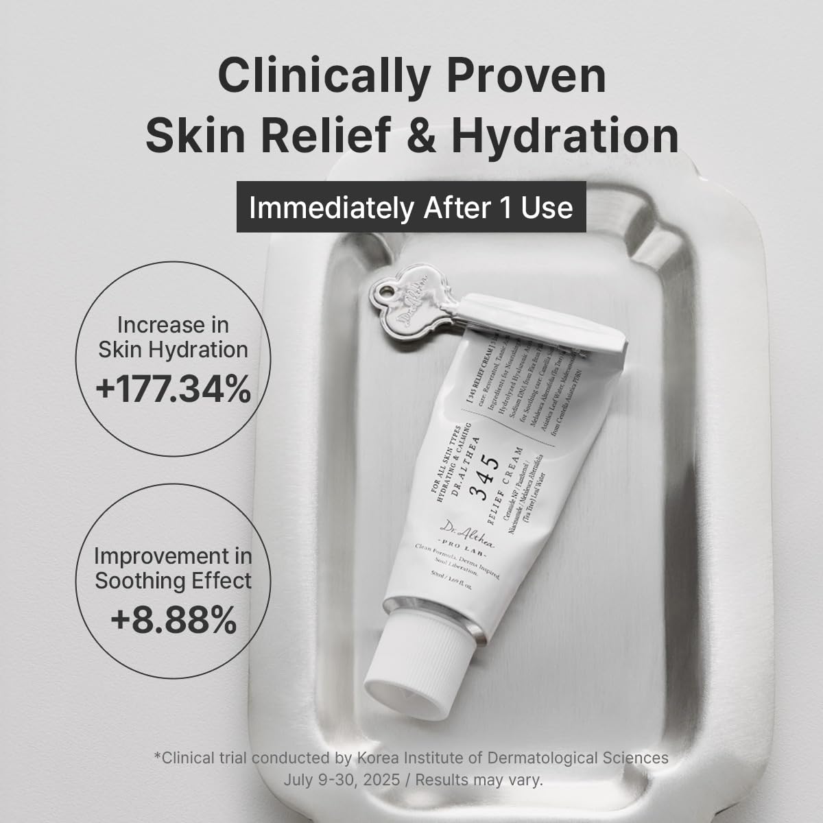 Dr.Althea 345 Relief Cream | PDRN & Hyaluronic Acid for Hydration, Blemish Care | Post-Acne Face Moisturizer with Centella & Niacinamide
