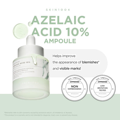 SKIN1004 Azelaic Acid 10% Ampoule, Hydrating Face Serum for Blemish-Prone & Irritated Skin, 1.01 fl.oz / 30ml