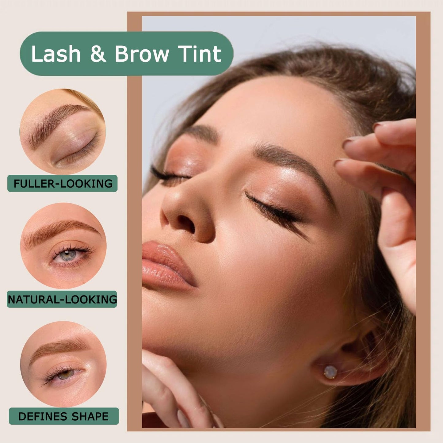 Brown Lash and Brow Color Kit Professional Results with Natural Effects Easy to Use for Salon & Home Use Safe and Effective