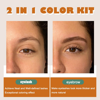 Brown Lash and Brow Color Kit Professional Results with Natural Effects Easy to Use for Salon & Home Use Safe and Effective