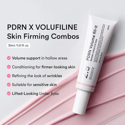 Abib PDRN Volume fill-it Booster Cream 2.5 tube | Facial Volume Plumping with PDRN 15,000ppm Peptides Retinal