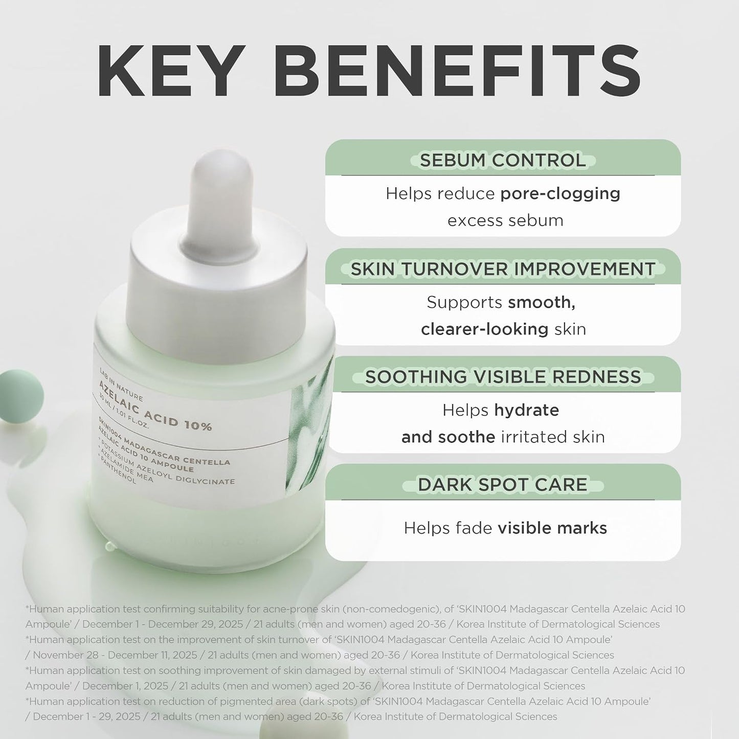 SKIN1004 Azelaic Acid 10% Ampoule, Hydrating Face Serum for Blemish-Prone & Irritated Skin, 1.01 fl.oz / 30ml
