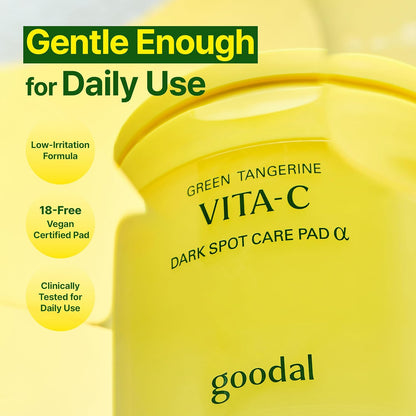 GOODAL Green Tangerine VITA C Toner Pads - Korean Skin Care, 70 Pads