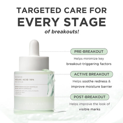 SKIN1004 Azelaic Acid 10% Ampoule, Hydrating Face Serum for Blemish-Prone & Irritated Skin, 1.01 fl.oz / 30ml