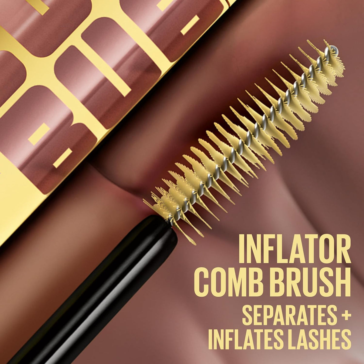 Туш для вій Maybelline The Colossal Bubble, змивна, коричнево-чорна