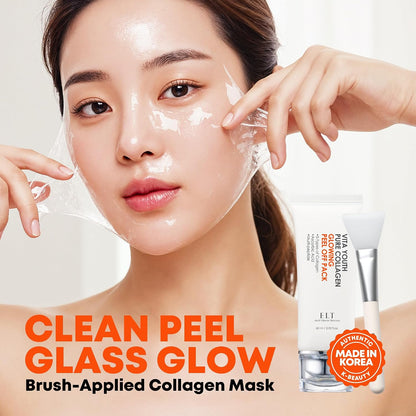 ELT Collagen Peel Off Face Mask Pack, Silicone Brush Included (60 ml / 2.02 fl.oz)