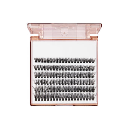 False Eyelashes, Lash Extension Kit 08, 9mm-16mm, Narrow Band, Easy to Apply and Remove, No Damage to Natural Eyelashes, 120 Lash Clusters